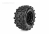 Jetko Extreme Wasteland XMT Belted Tyres Mounted on Black 24mm Hex Wheels (X-MAXX/Kraton 8S) (2)