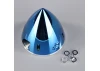 JP 82mm Chrome Blue Spinner (with Aluminium Back Plate)