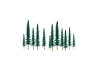 JTT 92009 Scenic-Conifer, 1 to 2, Z-Scale, (55 per pack)