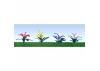 JTT 95550 Petunias Assorted, 3/8, HO-Scale, (30 per pack)