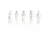JTT 97108 Female Figures, 1:8 (1:100), White, (10 per pack)