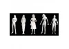 JTT 97108 Female Figures, 1:8 (1:100), White, (10 per pack)