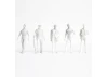 JTT 97117 Male Figures, 1:8 (1:100), White (10 per pack)