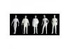 JTT 97117 Male Figures, 1:8 (1:100), White (10 per pack)