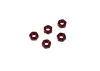 Kyosho Nut M3 X2.4 (5) - Aluminium/Red