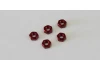 Kyosho Nut M3 X2.4 (5) - Aluminium/Red