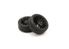 Kyosho 1:10 Fazer FZ02 Pre-Glued 15 Spokes Black Medium Tyres (2)