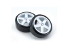 KYOSHO Pre-Glued Drift Tyres FZ02 5-Spoke White 1:10 Fazer 2.0 (2)