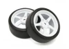 KYOSHO Pre-Glued Tyres FZ02 5-Spoke White1:10 Fazer 2.0 (2) Rally