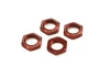 Kyosho Serrated 1:8 Wheel Nuts (4) - Red
