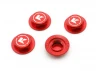 Kyosho 1:8 Inferno Serrated Closed Wheel Nuts (4) Red