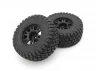 Pre-Glued Tyres on black wheels 2.4 (2) Kyosho Toyota Tacoma