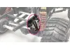 Kyosho Rear Suspension Mount Mad Crusher - HD Aluminium