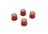 Long Serrated Wheel Nuts Kyosho Mad Series (4) Red