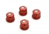 Long Serrated Wheel Nuts Kyosho Mad Series (4) Red