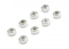 Kyosho Mini-Z M2 Nyloc Aluminium Wheel Nut (8) Silver