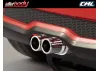 Killer Body Chrome Double Exhaust Pipe W/O LED