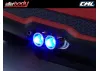 Killer Body Chrome Double Exhaust Pipe W/O LED