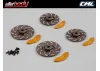 Killer Body Caliper Brake Disc Grey/Gold 4Pc (CNC Aluminium)