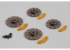 Killer Body Caliper Brake Disc Grey/Gold 4Pc (CNC Aluminium)