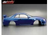 Killer Body Nissan Skyline R34 195mm Finished Bodyshell - Blue
