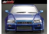 Killer Body Nissan Skyline R34 195mm Finished Bodyshell - Blue