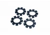 Koswork UFO High Strength Silicone 1:8 BuggyTire Glue Bands (4) Black