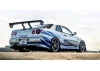Kyosho 1:12 Resin Nissan GT-R 2001 Fast & Furious Silver/Blue Stripes