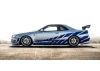 Kyosho 1:12 Resin Nissan GT-R 2001 Fast & Furious Silver/Blue Stripes