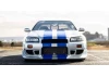Kyosho 1:12 Resin Nissan GT-R 2001 Fast & Furious Silver/Blue Stripes