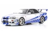 Kyosho 1:12 Resin Nissan GT-R 2001 Fast & Furious Silver/Blue Stripes