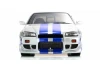 Kyosho 1:12 Resin Nissan GT-R 2001 Fast & Furious Silver/Blue Stripes