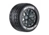Louise RC MT Rocket Tyres On 12mm Hex Black Zero Offset Wheels (2)