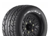 Louise RC MT-Rocket Tyres Pre Glued on Black Wheels With Adjustable 12/14/17mm Hex (2)