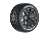 Louise RC ST Rocket Tyres On 12mm Hex Black Zero Offset Wheels (2)