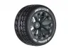 Louise RC ST Rocket Tyres On 12mm Hex Black Zero Offset Wheels (2)