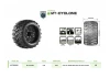 Louise RC MT-Cyclone Tyres Pre Glued on Black Wheels With Adjustable 12/14/17mm Hex (2)