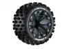 Louise RC ST-Rock 1:10 Soft Tyres On Offset Black 2.8 Wheels (2)