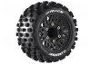 Louise RC ST-Rock Tyres Pre Glued on Black Wheels With Adjustable 12/14/17mm Hex (2)