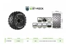 Louise RC ST-Rock Tyres Pre Glued on Black Wheels With Adjustable 12/14/17mm Hex (2)