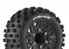 Louise RC ST-Rock Tyres Pre Glued on Black Wheels With Adjustable 12/14/17mm Hex (2)