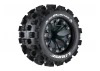 Louise RC MT-MCross 1:10 Soft Tyres - Mounted on Black 2.8 Offset 12mm Hex Wheels (2)