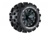 Louise RC MT-Rock 1:10 Soft Tyres - Mounted on Black 2.8 Offset 12mm Hex Wheels (2)