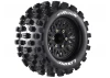 Louise RC MT-RockTyres Pre Glued on Black Wheels With Adjustable 12/14/17mm Hex (2)