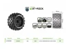 Louise RC MT-RockTyres Pre Glued on Black Wheels With Adjustable 12/14/17mm Hex (2)