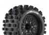 Louise RC MT-RockTyres Pre Glued on Black Wheels With Adjustable 12/14/17mm Hex (2)