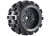Louise RC MT-McRoss 3.8 Tyres on Black Adjustable 17mm Hex Wheels (2)