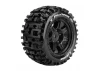 Louise RC X-Pioneer Tyres Mounted on Black Arrma Kraton 8S 24mm Hex Wheels (2)