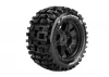 Louise RC X-Pioneer Tyres Mounted on Black Arrma Kraton 8S 24mm Hex Wheels (2)