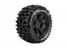 Louise RC X-Pioneer Tyres Mounted on Black Traxxas X-MAXX 24mm Hex Wheels (2)